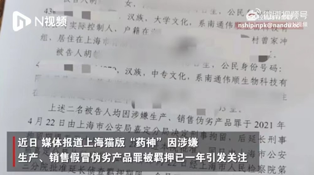 上海女高材生制售猫药治绝症被刑拘，曾被称为猫版“药神