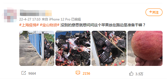 大量苹果被扔在上海路边！货主回应：花2万多进货卖不掉，倒在路边被罚款（组图） - 1