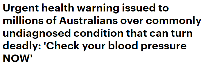 超1/5澳人患高血压，而许多人却未察觉！健康组织呼吁定期检查（组图） - 1