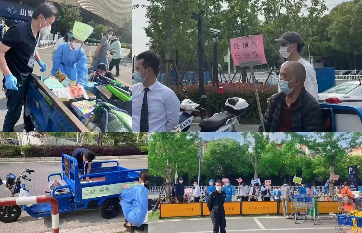 上海封车不封人，民众挑扁担外出买物资，网友：上海总算接地气了