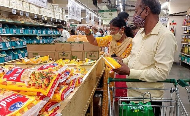 印度孟买超市，2022年3月7日