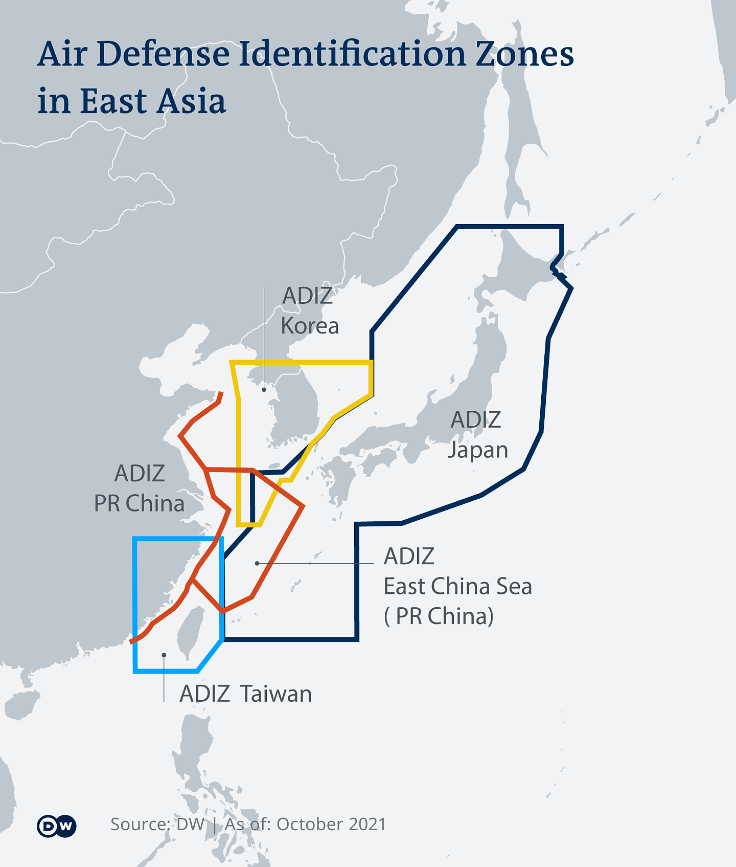 Infografik Luftraumüberwachung Ostasien EN