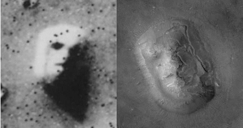 火星人脸曾被视为外星文明存在的证据。 （图／翻摄自维基百科）