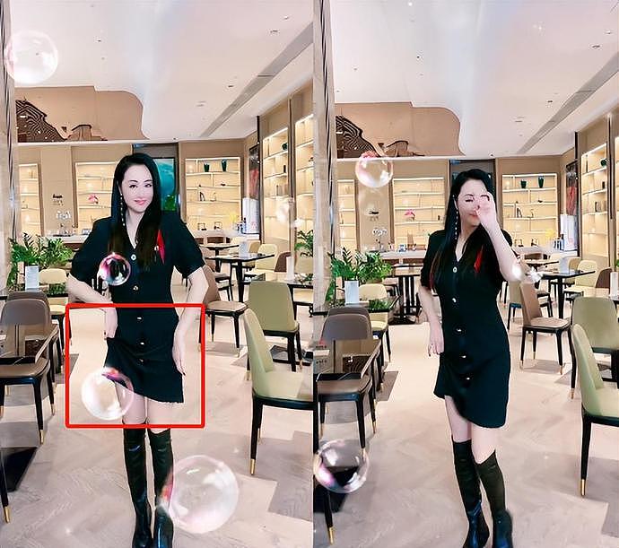 48岁曹颖餐厅内跳舞，提起裙子露出白嫩大腿，挑染红发少女感强（视频/组图） - 2