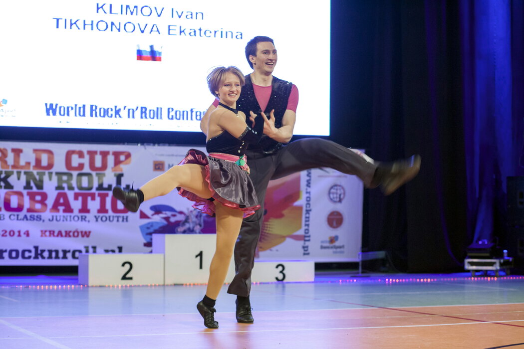 卡捷琳娜于2014年参加在波兰克拉科夫举行的世界摇滚舞联盟比赛。