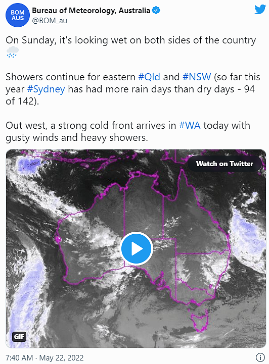 阴雨天气偏多，悉尼降雨将持续至下周！昆州多地发布强风预警（组图） - 2