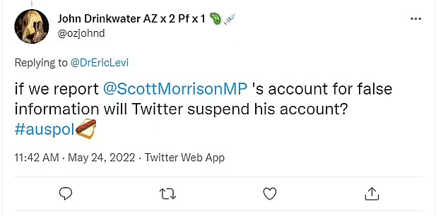 败选后Twitter简介仍为澳洲总理！莫里森被批“冒充”艾博年，网友：举报他（组图） - 6
