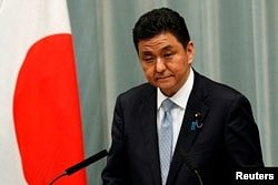 资料照：日本防卫大臣岸信夫于 2020 年 9 月 16 日在日本东京出席新闻发布会。