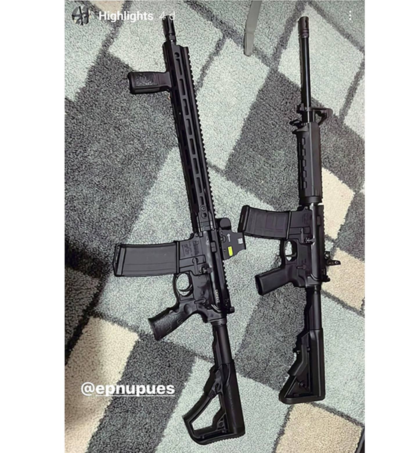 疑似涉案枪手拉莫斯还曾上载枪支的照片。 (salv8dor_/Instagram)