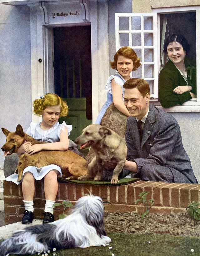 1936年，伊丽莎白和玛格丽特与父母在温莎堡