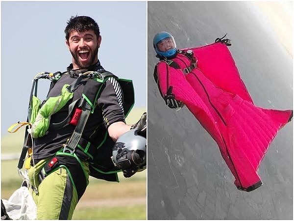 ▲▼33岁的英国跳伞好手罗伯茨（Dylan Roberts）挑战800公尺高度跳伞，降落伞却打不开，撞山壁身亡。 （图／翻摄自脸书／Dylan Roberts）