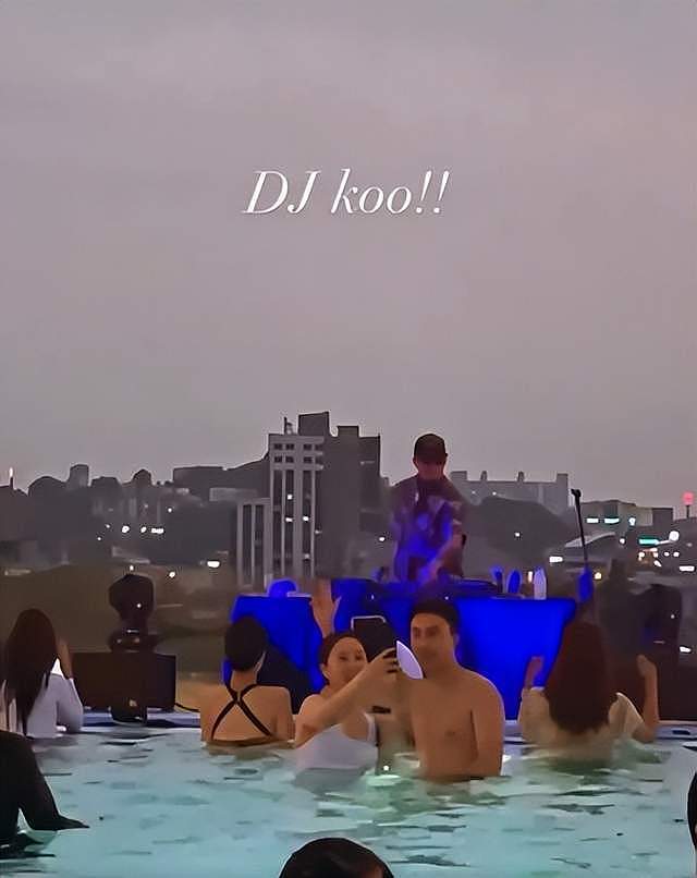 具俊晔9日在南韩全州举办泳池DJ秀。 图／摘自IG