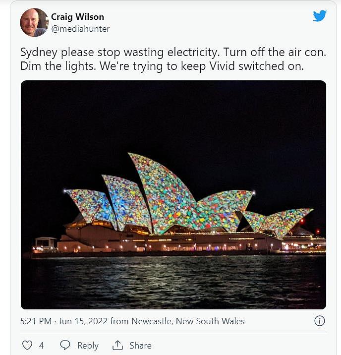 能源危机下，当局建议别用洗碗机，Vivid Sydney却照办不误！悉尼人怒了（组图） - 2