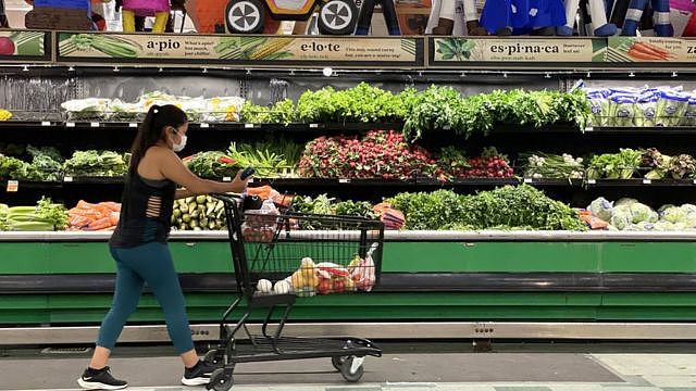 a woman in a grocery store