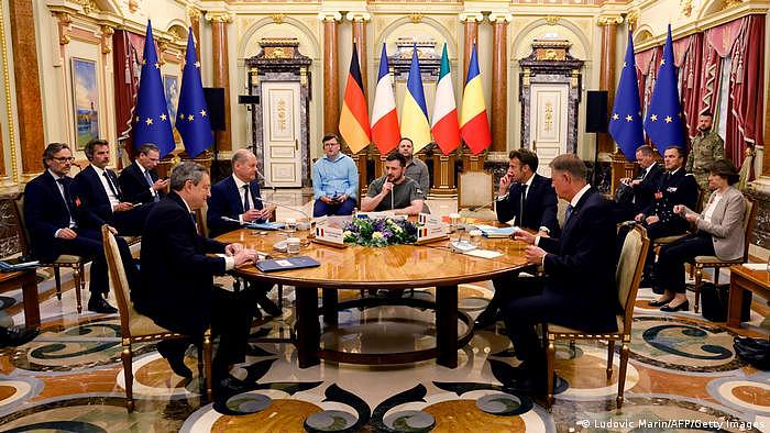 Ukraine | Treffen Scholz, Macron, Draghi, Iohannis und Selenskyj