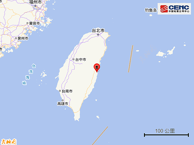 台湾花莲县发生5.9级地震，震源深度10千米，福建震感明显（组图） - 1
