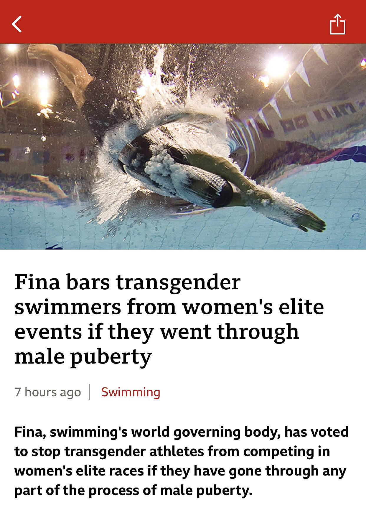 国际泳联：禁止跨性别者参加女子精英赛（组图） - 1