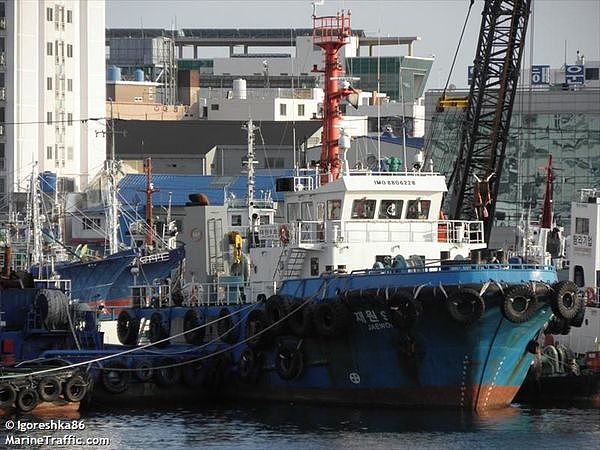 ▲疑为珍宝海鲜舫的韩籍远洋拖船「Jaewon 9」。 （图／翻摄Marine Traffic）