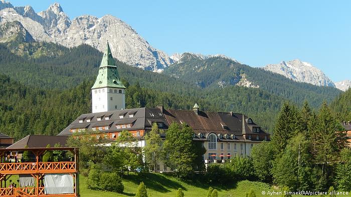 Deutschland Bayern Schloss Elmau 