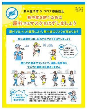 日本政府呼吁在室外摘下口罩，以避免中暑（图） - 1