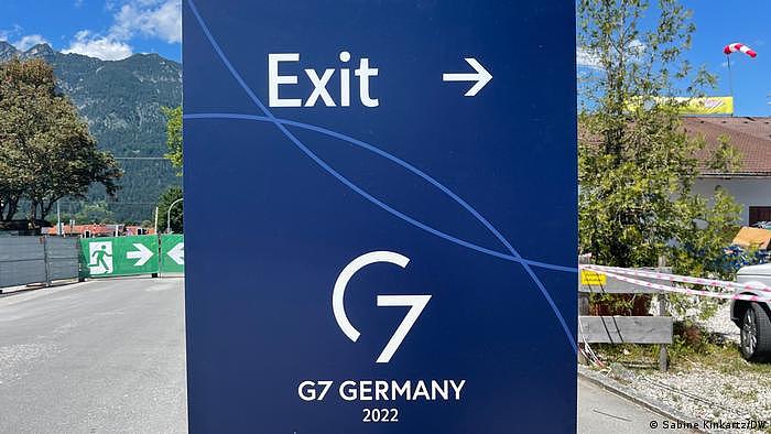 G7-Gipfel in Elmau | Exit-Schild