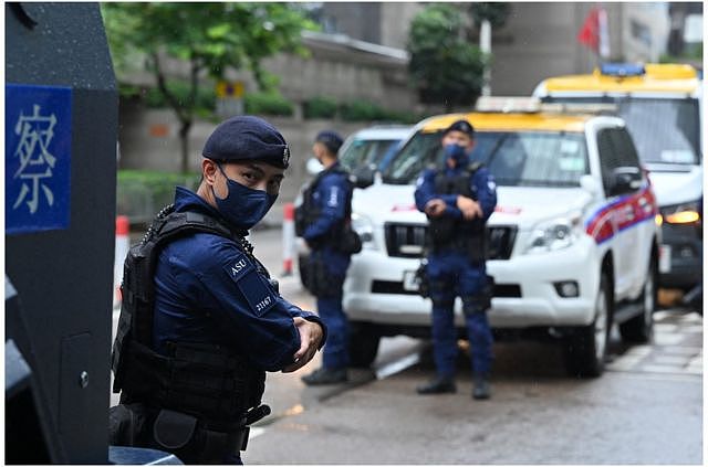 香港警察加强了习近平访港核心区域的保安