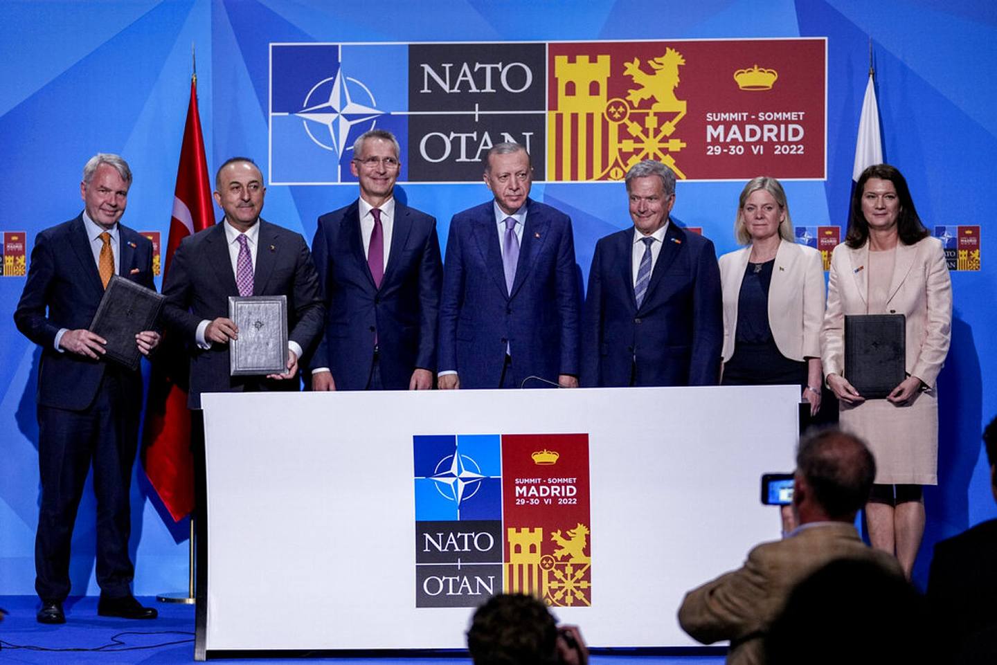 北約（NATO）峰會在西班牙馬德里舉行。(AP)