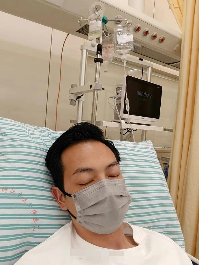 43岁港星定居杭州突发疾病，躺病床输液显疲惫，感谢医护却闹笑话（组图） - 3