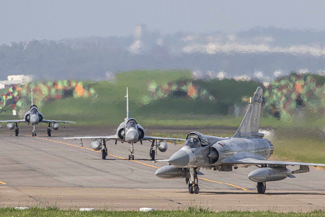 台湾新竹空军基地的战机。中国对台湾的态度越来越强硬。