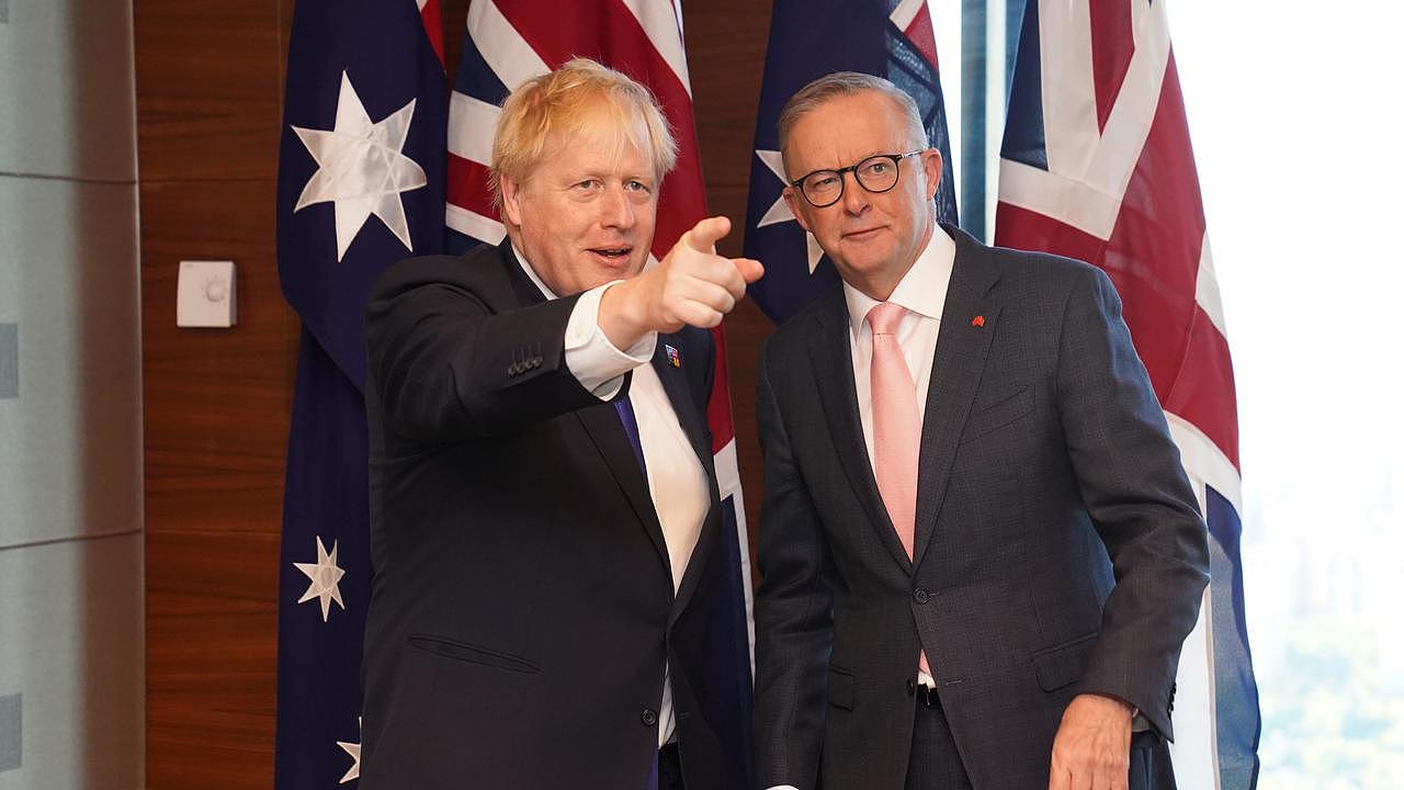 Mr Albanese said he ‘got on quite well’ with Mr Johnson. Picture: Stefan Rousseau – WPA Pool/Getty Images