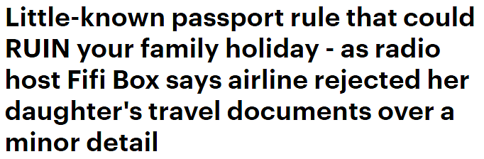 急哭！只因护照上一个小细节，澳主持人度假梦险变噩梦...（组图） - 1