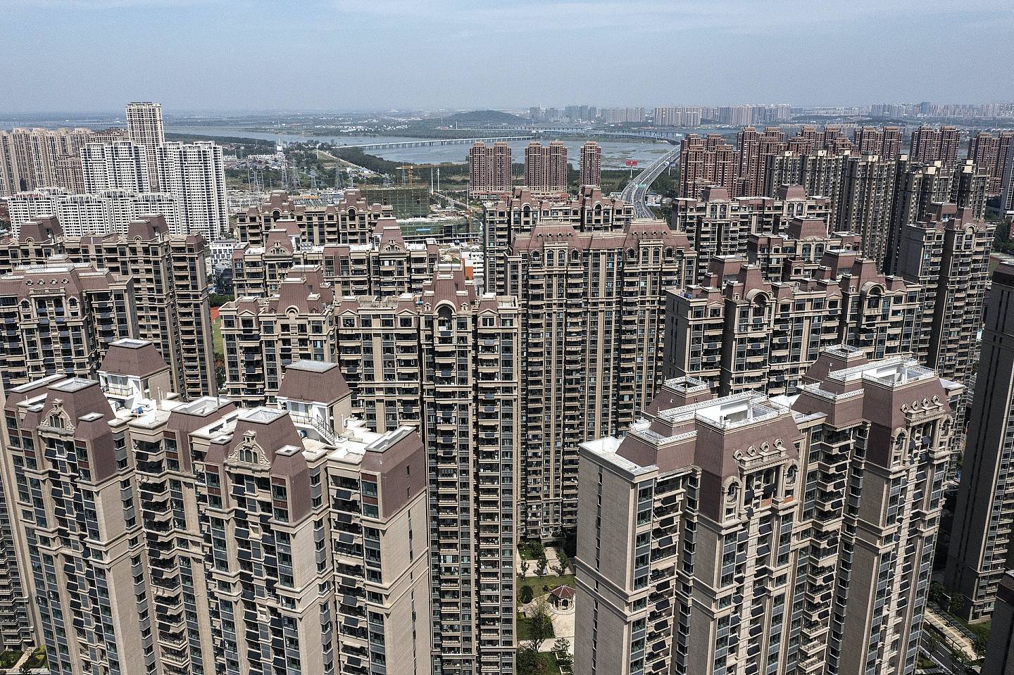 2021年9月26日，湖北省武汉市恒大长青社区的鸟瞰图。 （GettyImages）