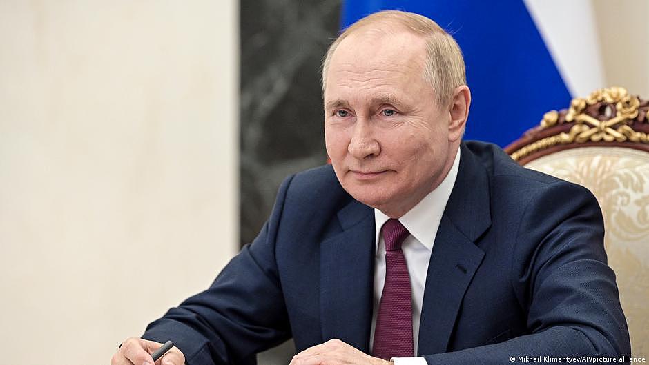 Russland Moskau | Wladimir Putin während Videokonferenz