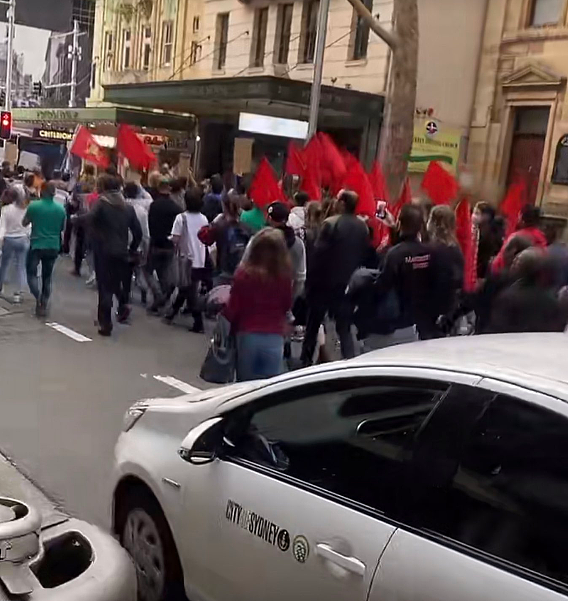 快讯：悉尼CBD爆发游行示威，抗议者手举旗帜标语涌上街头，部分区域交通受阻（视频/组图） - 3