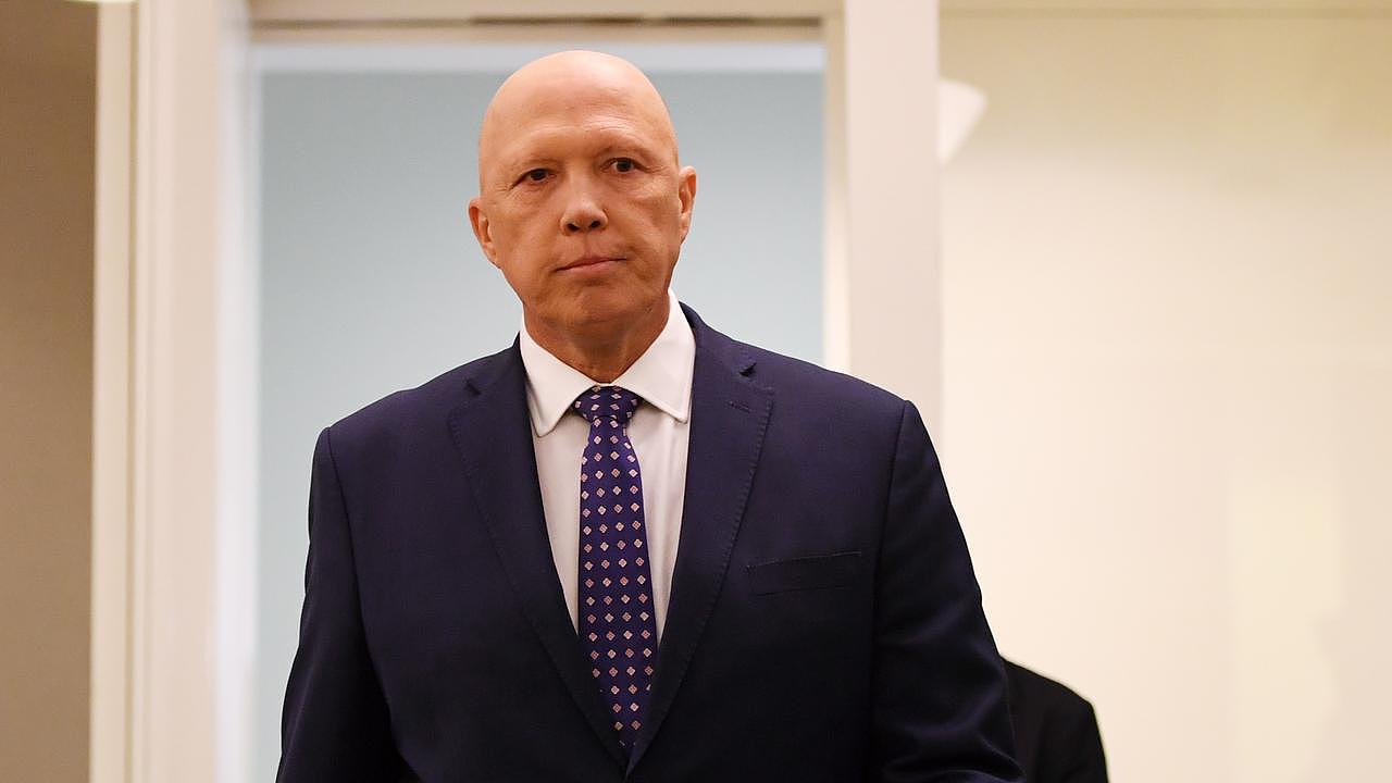 Opposition leader Peter Dutton says the PM must explain why he hasn’t taken stronger measures to lower the risk of foot and mouth disease entering Australia. Picture: NCA NewsWire / Tracey Nearmy
