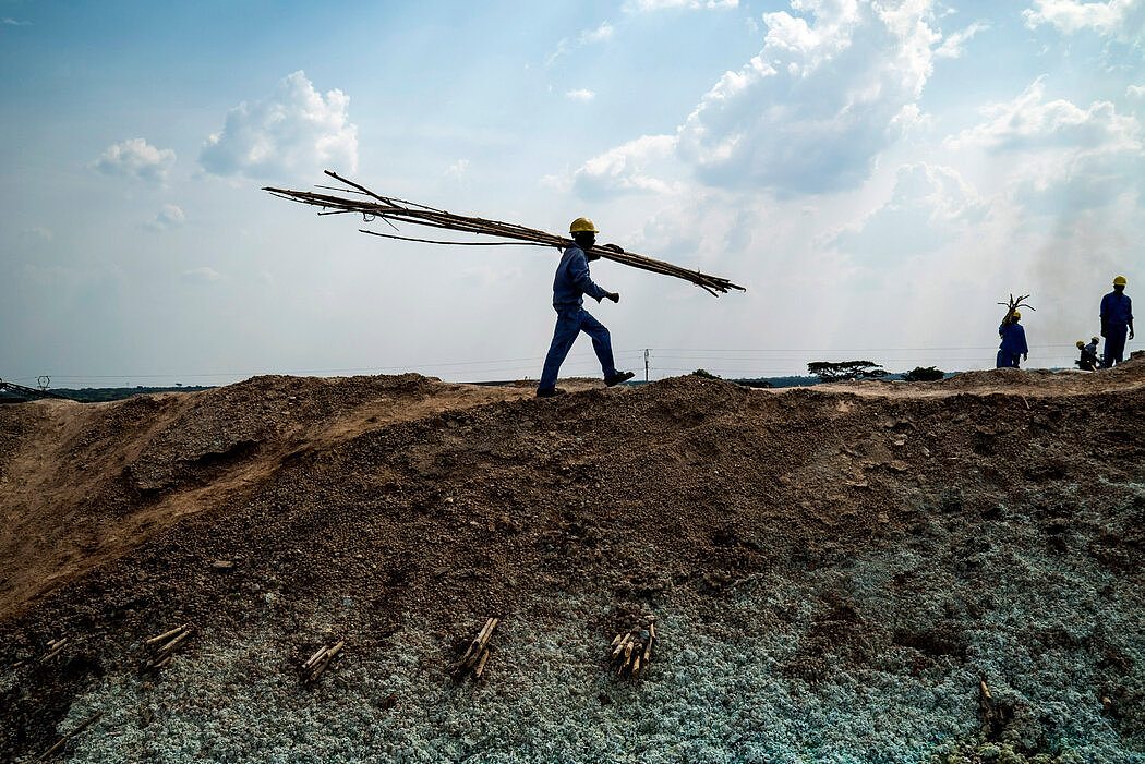 赞比亚钦戈拉的一座铜矿，摄于2015年。产铜大国赞比亚是对中国负债最重的国家之一。