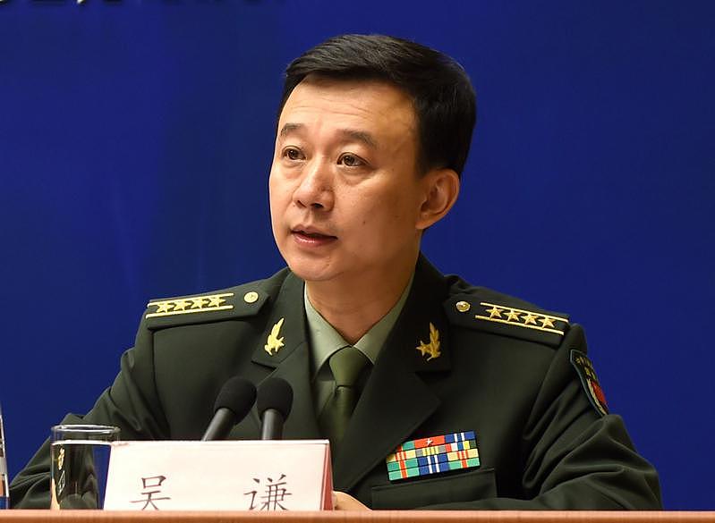 中国国防部发言人吴谦。 （取材自中国国防部网站）