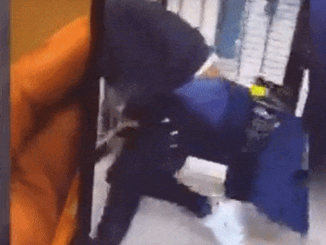 16岁黑人男孩暴揍纽约警察 不到一天被释放