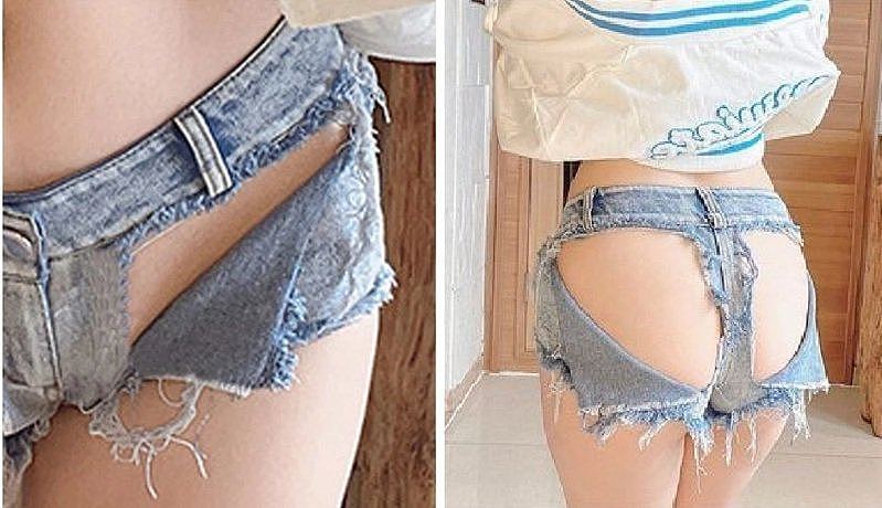 品牌推出「露屁股蛋牛仔裤」，引发网友热议。 撷自Shein官网