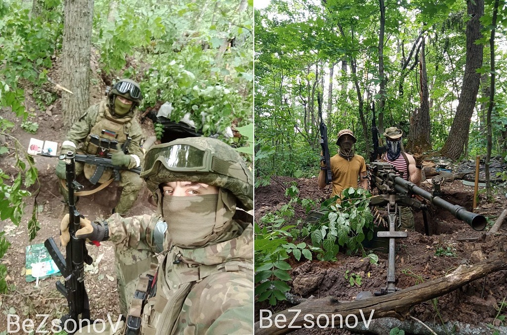 在乌克兰的斯洛夫扬斯克为俄方作战的华格纳集团佣兵。 （图／推特@RALee85）