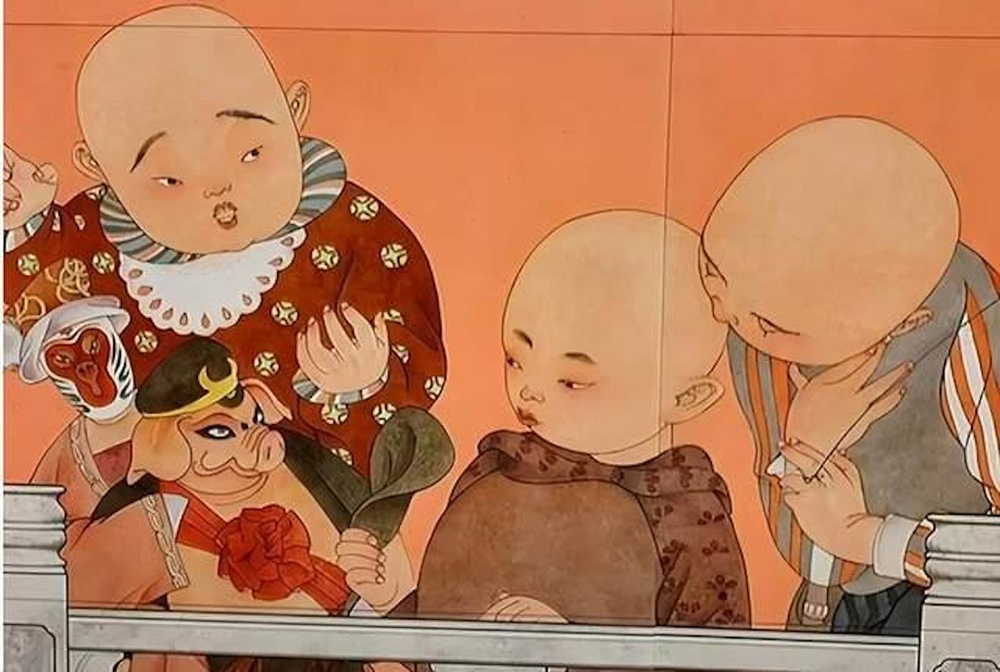 北京黄厂站地铁壁画被指像日本风。 （微博）