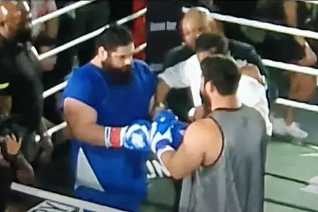 300磅“伊朗绿巨人”拳台首秀，2分钟就被KO，观众们好嫌弃（组图） - 5
