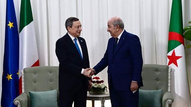 意大利总理德拉吉访问阿尔及利亚