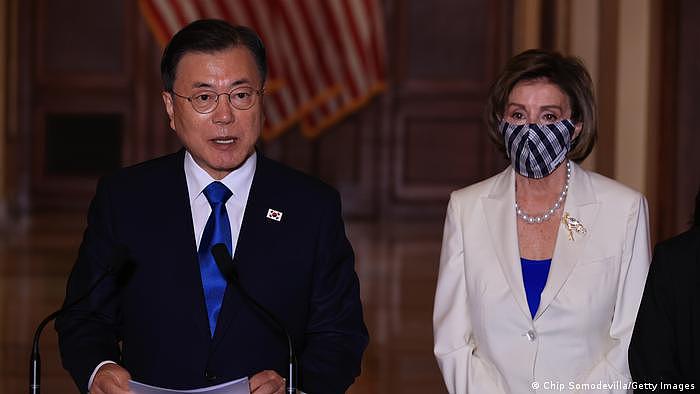 Washington Sprecher Nancy Pelosi und Süd Korea Präsident Moon Jae-in 