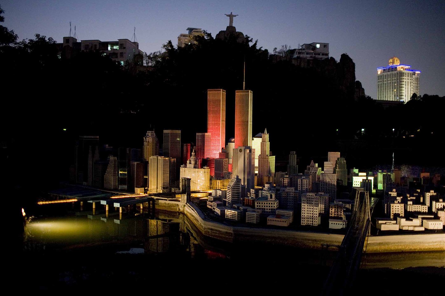 2009年1月1日，深圳，世界之窗主题公园的曼哈顿模型。
