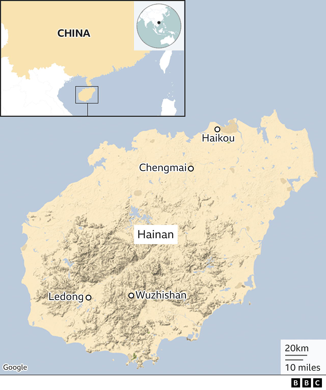 中国海南省地图