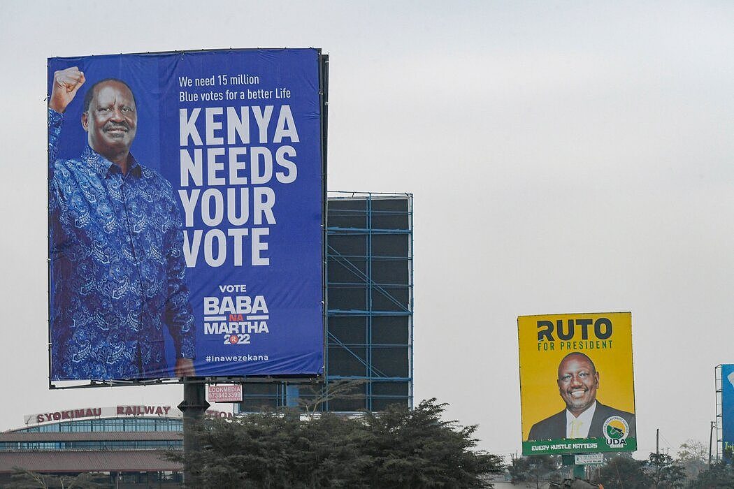 周四在内罗毕的选举海报。