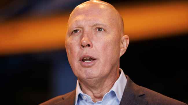 Opposition Leader Peter Dutton spoke to reporters in Penrith, Sydney's west, on Thursday. Picture: NCA NewsWire / David Swift