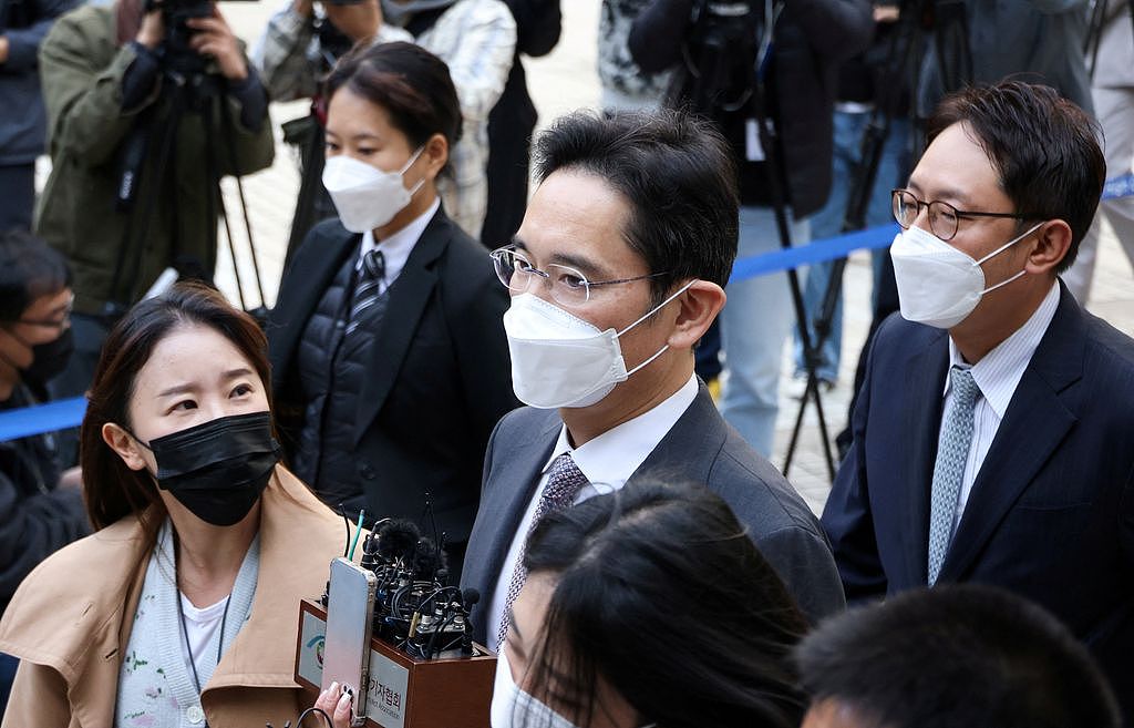 李在镕是南韩三星集团实质掌门人，图为他去年10月出庭。 路透