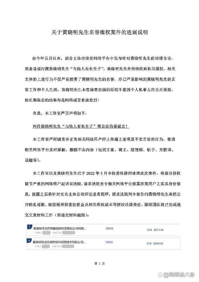 黄晓明回应私生子传言、晒资料硬刚：想叫我爸的人，欢迎拿出证据（组图） - 2